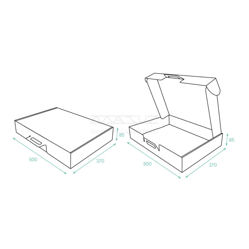 Corrugated Cardboard Suitcase with Handle