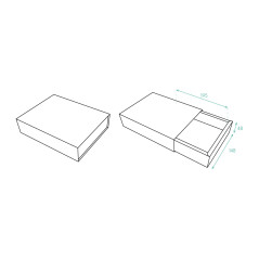 Box mit doppelten Wänden und Hülse