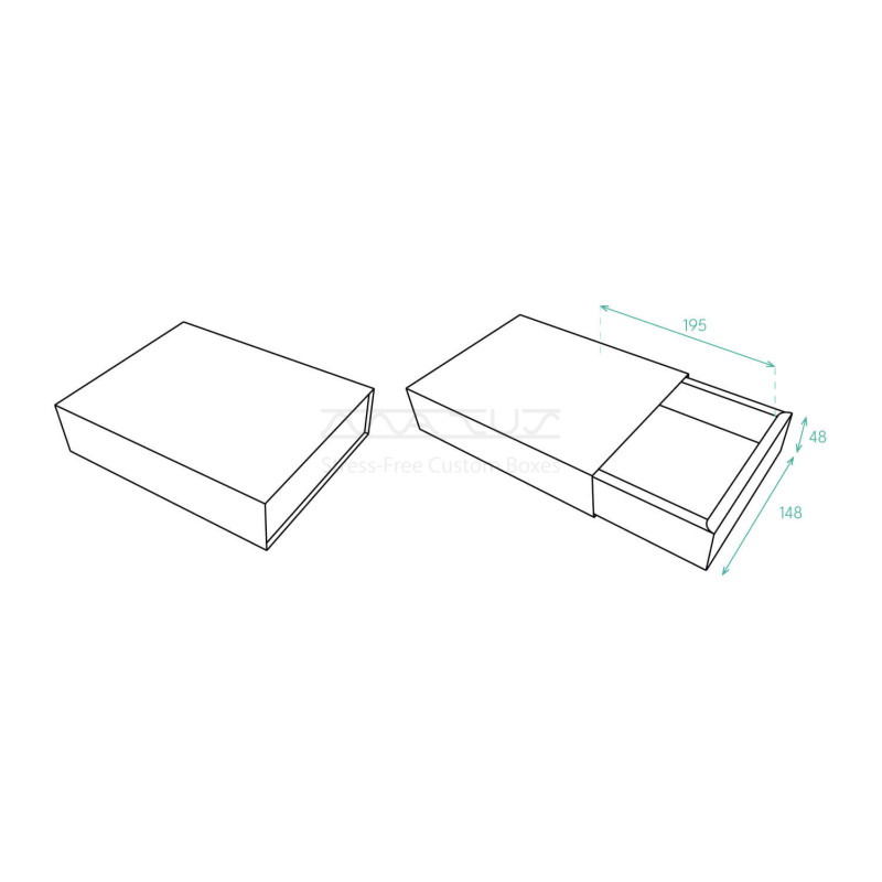 Box mit doppelten Wänden und Hülse