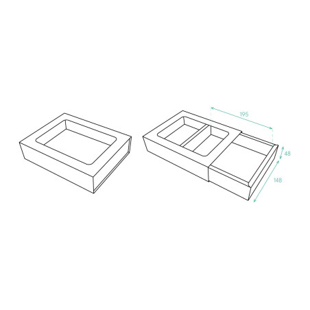 Box mit doppelten Wänden und Hülse