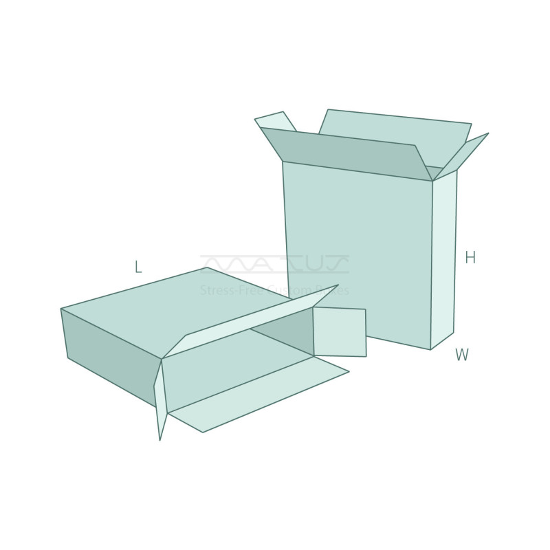 FEFCO 0203 - Geschlitzte Box mit voller Überlappung FEFCO 0203 - Geschlitzte Box mit voller Überlappung
