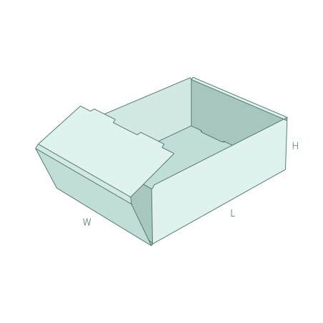 FEFCO 0422 Tray - Verpackung aus Wellpappe mit 3D-Vorschau | MAZUS