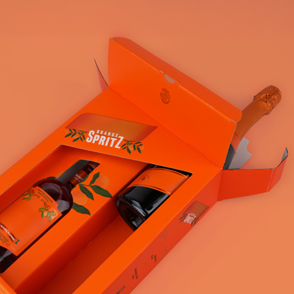 Individuelle Getränkebox mit Offsetdruck und UV-Lack