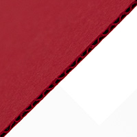 Welle aus rotem (CHERRYRED) Karton