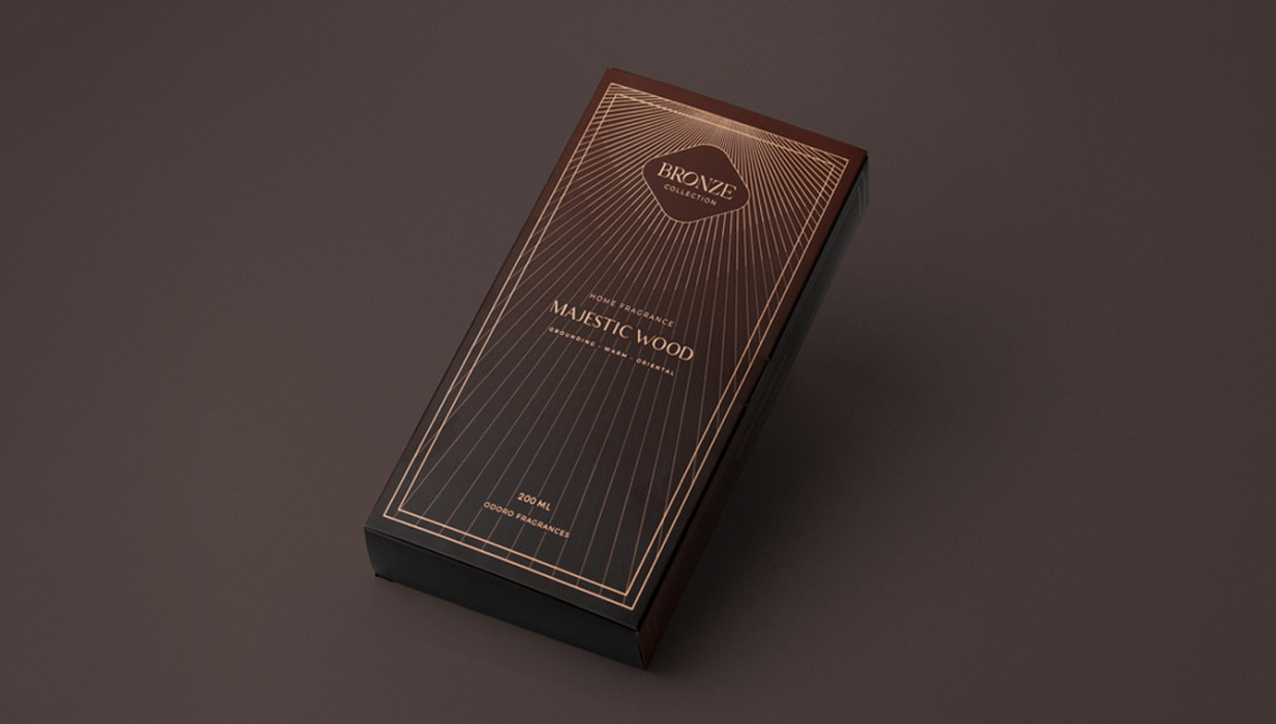 Raumduft-Verpackung BRONZE COLLECTION – Schönheit basierend auf komplexem Engineering und Design